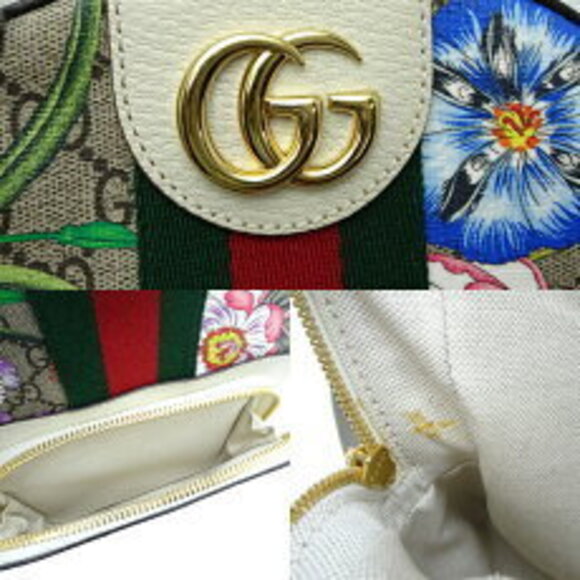 Gucci Backpack Daypack GG Supreme Flower Beige - Picture 8 of 9